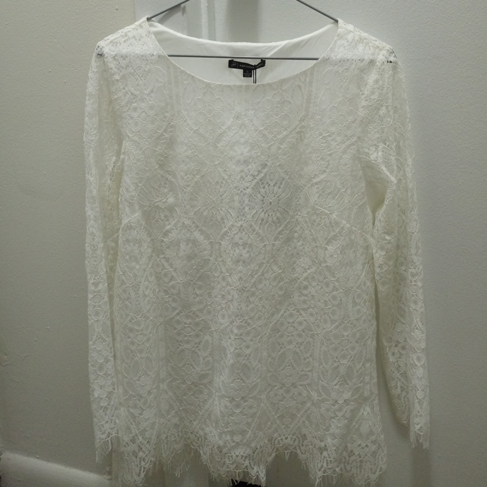 3/4 sleeve lace with eyelash bouse